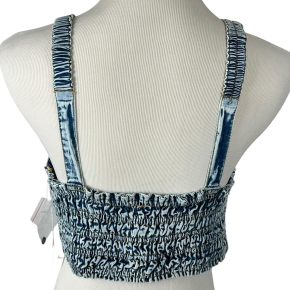 NWT Live 4 Truth Acid Washed Denim Cropped Tank Top Size Large - Picture 2 of 14